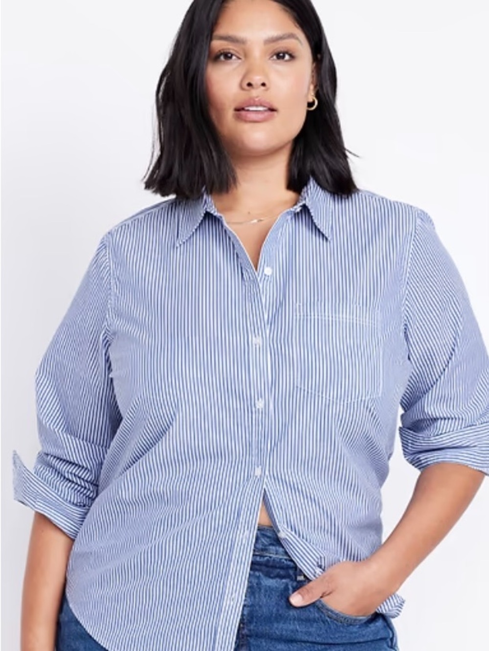 GAP Blue Pinstripe Button-Down Shirt